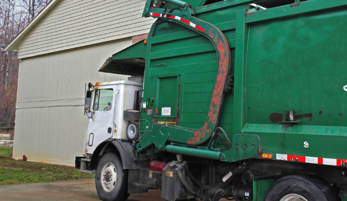 Smart trash and waste management vehicle.